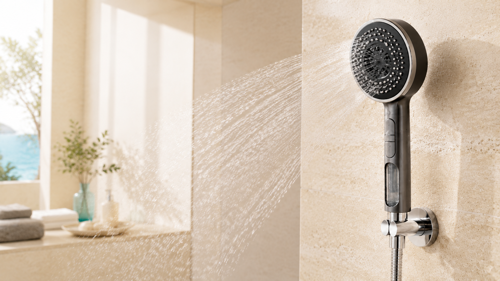 Aurelle Flow – 15-Stage Filtered Shower Head Complete Set